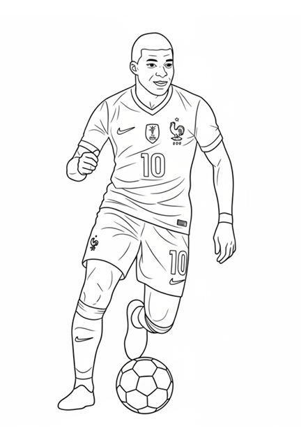 Colorir Kylian Mbappé
