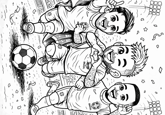 Página para colorir — jogadores