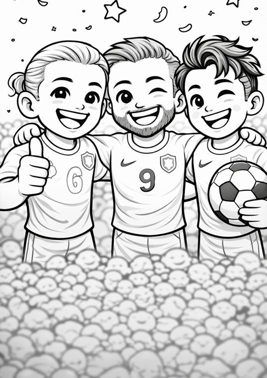 Página para colorir — trio